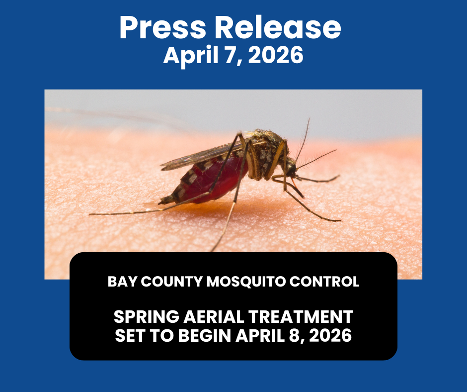 Press Release - Bay County Mosquito Control Spring Aerial Treatment Set to Begin April 8, 2026