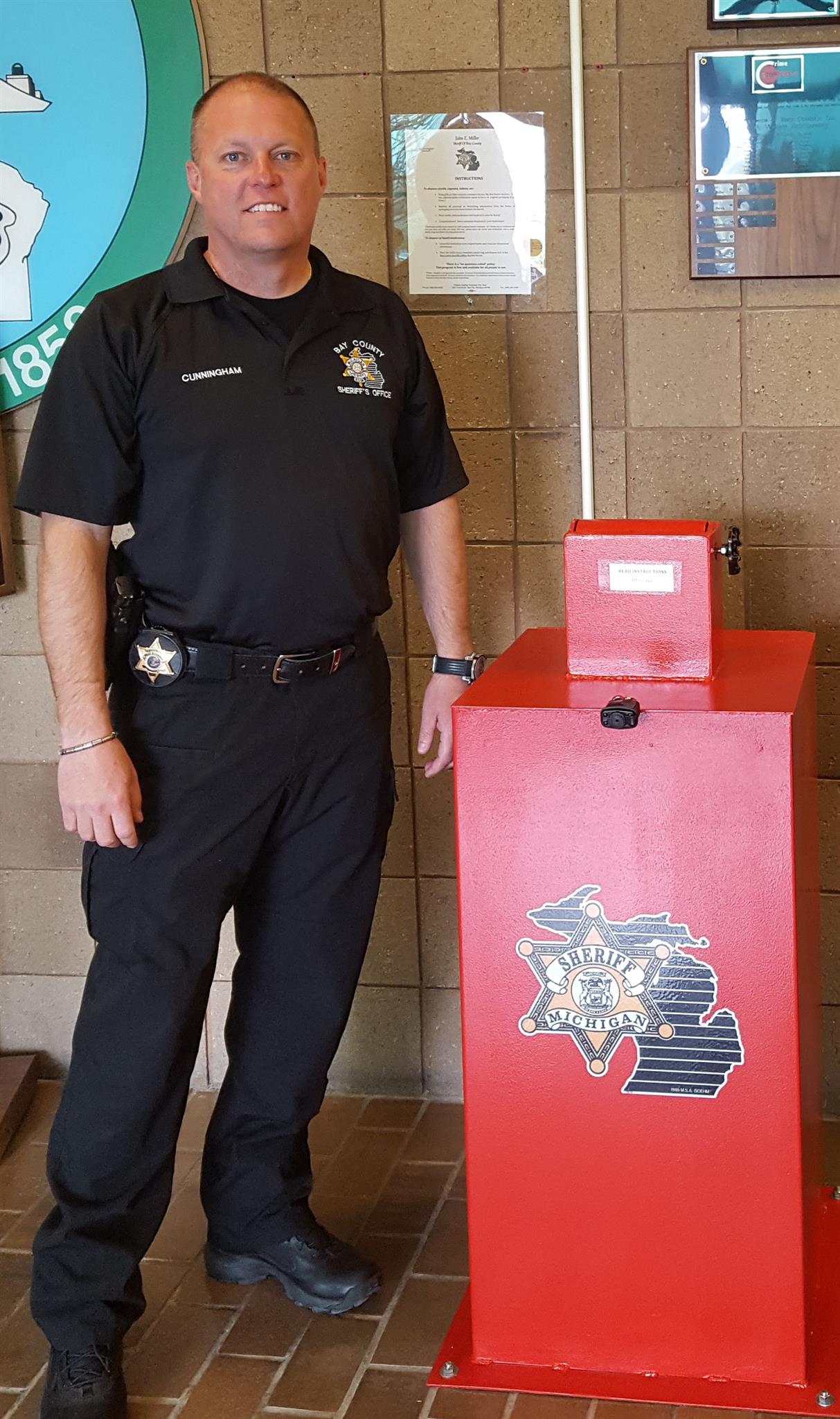 Sheriff Cunningham with Drug Box