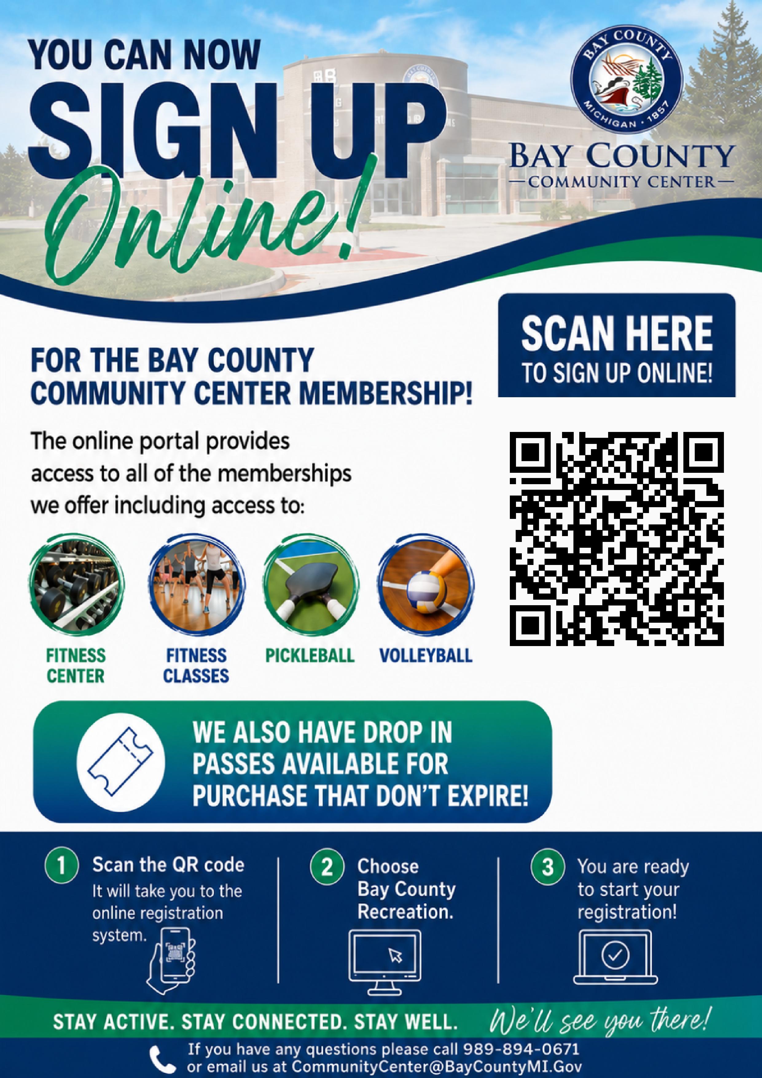 Bay County Community Center Membership Signup Information